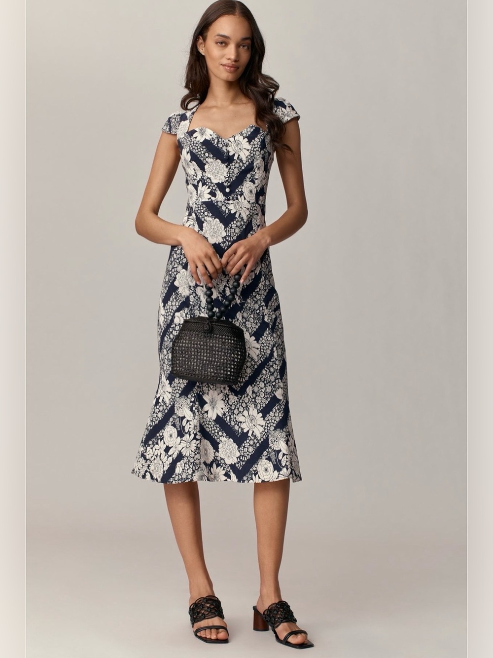 🩷Firm Price🩷 Anthropologie The Cecily Fit & Flare sweetheart Midi Dress by Maeve